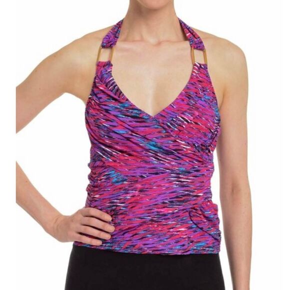 SPANX Whittle Waistline Draped Tankini Swim Top - Picture 2 of 8